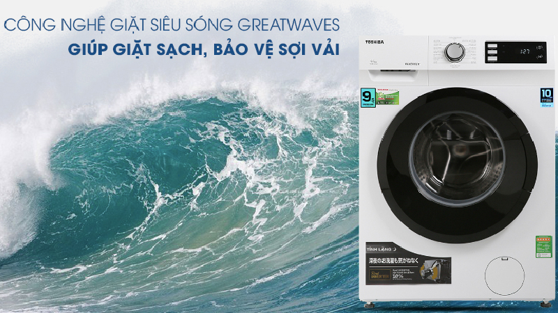 Công nghệ Greatwave siêu sóng đánh tan mọi vết bẩn nhanh chóng